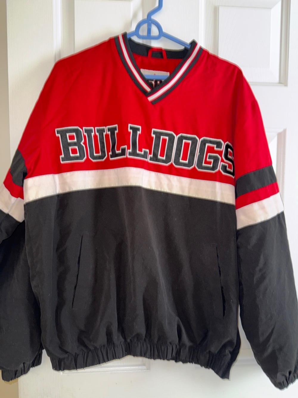 Bulldogs Red and Black Performance Pullover Jacket